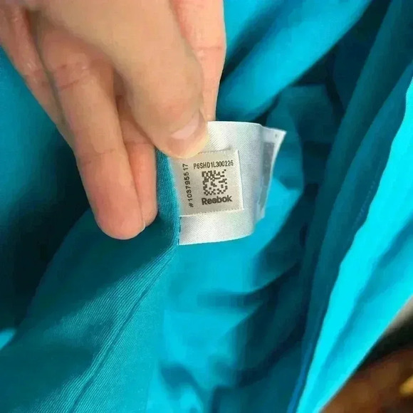 Retro Reebok Windbreaker Jacket Lined Full Zip Blue White Navy Stripe Y2K - Picture 12 of 14